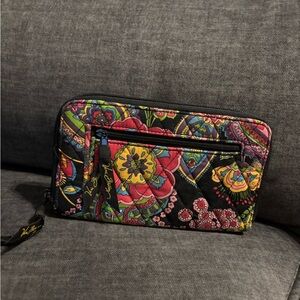 Vera Bradley Black Floral Wallet
